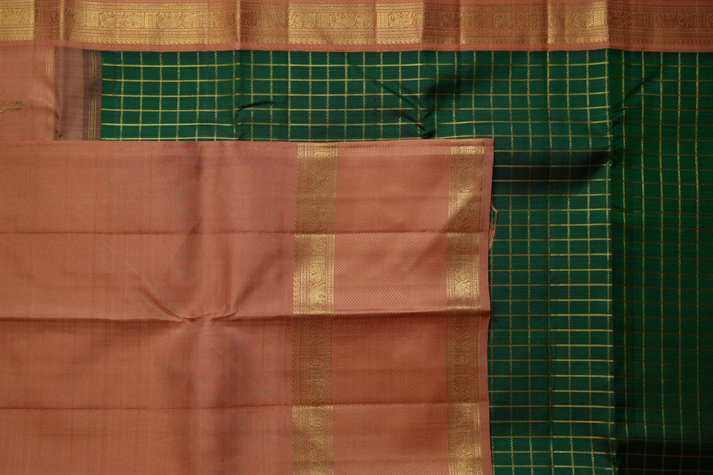 Ambaram Kanjivaram Silk Saree -AMB-GRPEA-031 (3 Gram Gold Zari)