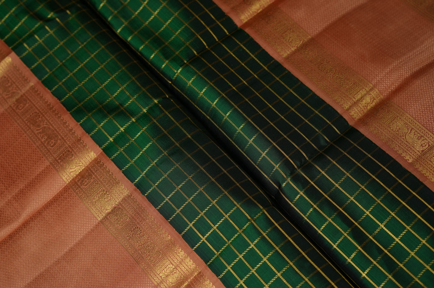Ambaram Kanjivaram Silk Saree -AMB-GRPEA-031 (3 Gram Gold Zari)