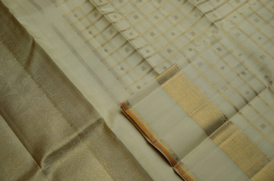 Ambaram Kanjivaram Silk Saree -AMB-IVGL-026 (3 Gram Gold Zari)