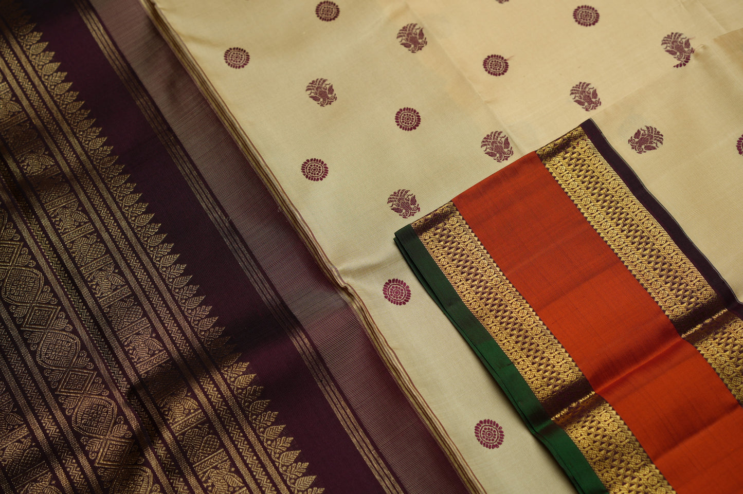 Ambaram Kanjivaram Silk Saree -AMB-MARGL-028 (3 Gram Gold Zari)