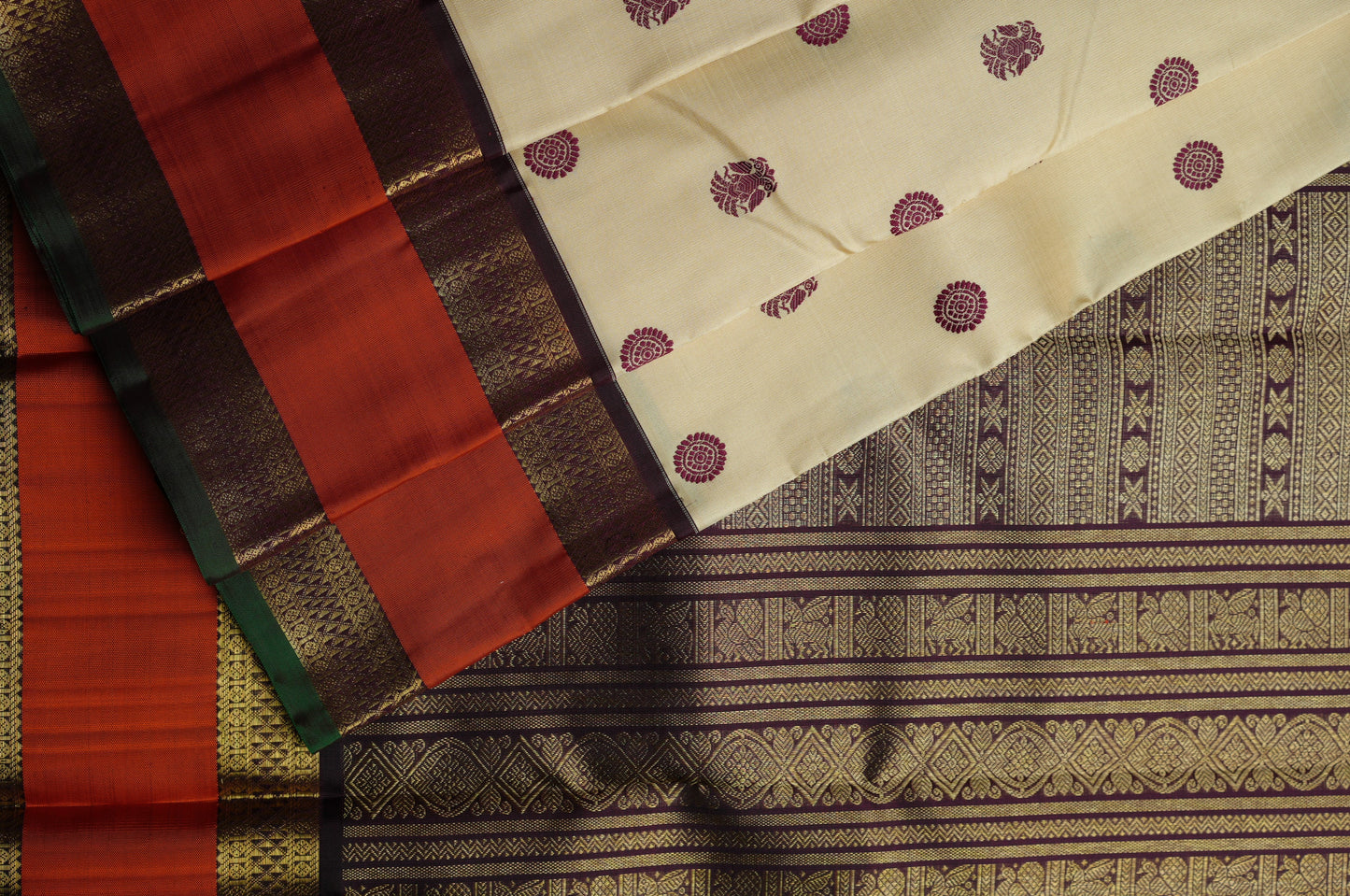 Ambaram Kanjivaram Silk Saree -AMB-MARGL-028 (3 Gram Gold Zari)