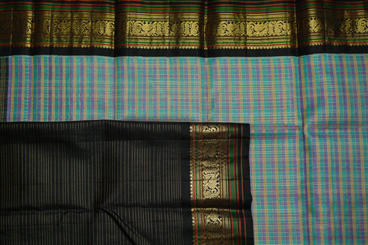Ambaram Kanjivaram Silk Saree -AMB-BLKGL-033 (3 Gram Gold Zari)