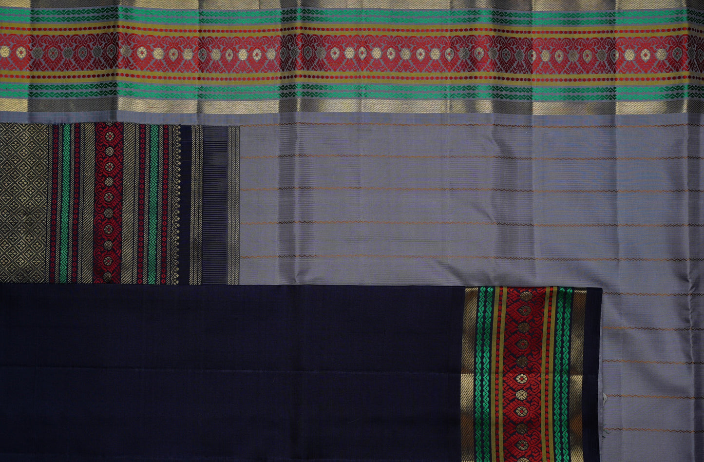 Ambaram Kanjivaram Silk Saree -AMB-GRBL-034 (3 Gram Gold Zari)