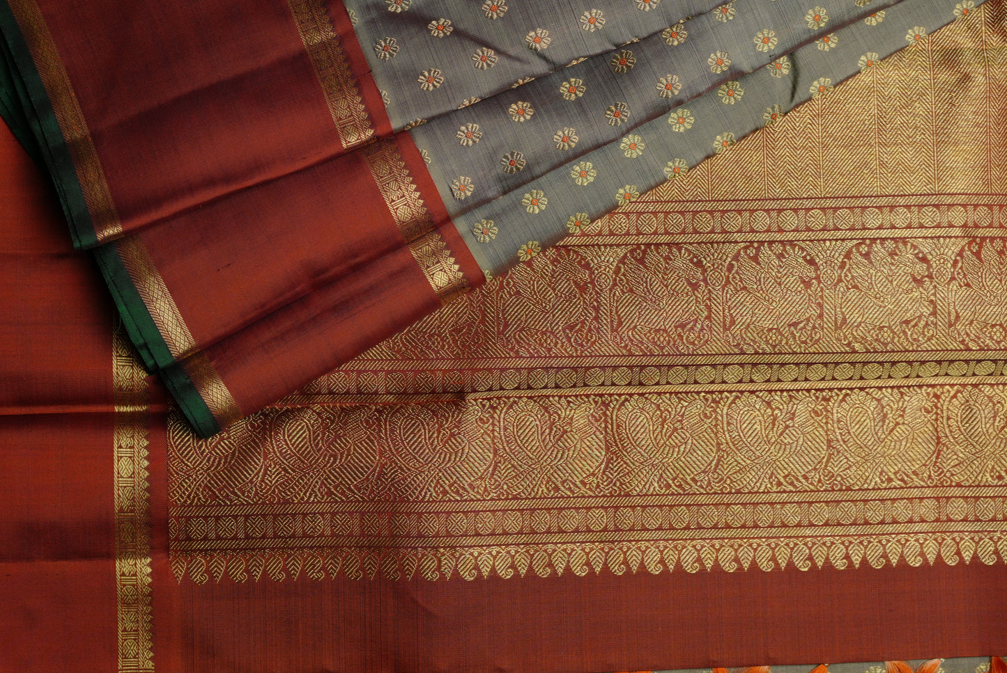 Ambaram Kanjivaram Silk Saree -AMB-GYMAGD-035 (3 Gram Gold Zari)