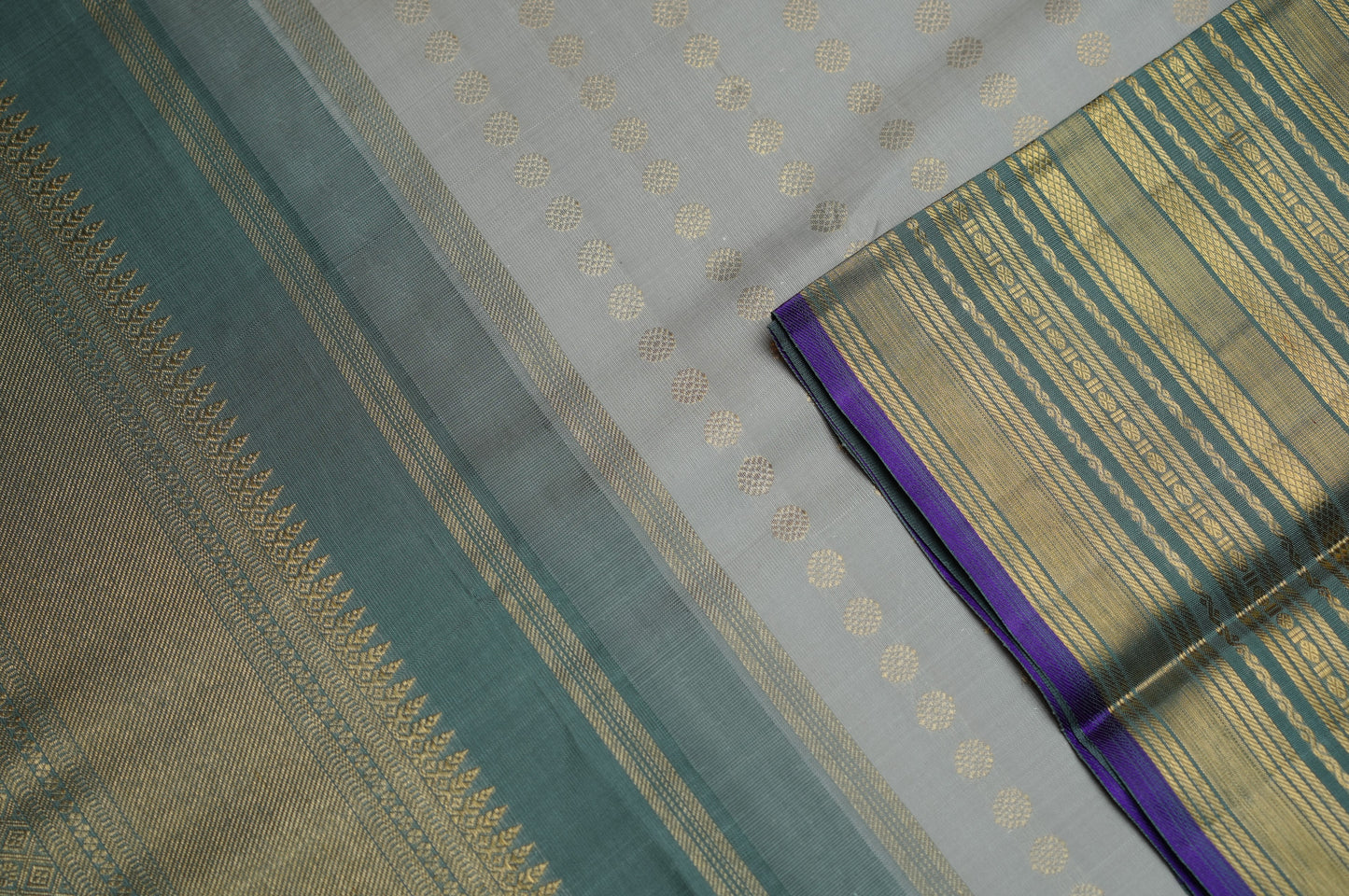 Ambaram Kanjivaram Silk Saree -AMB-GRGEGL-036 (3 Gram Gold Zari)