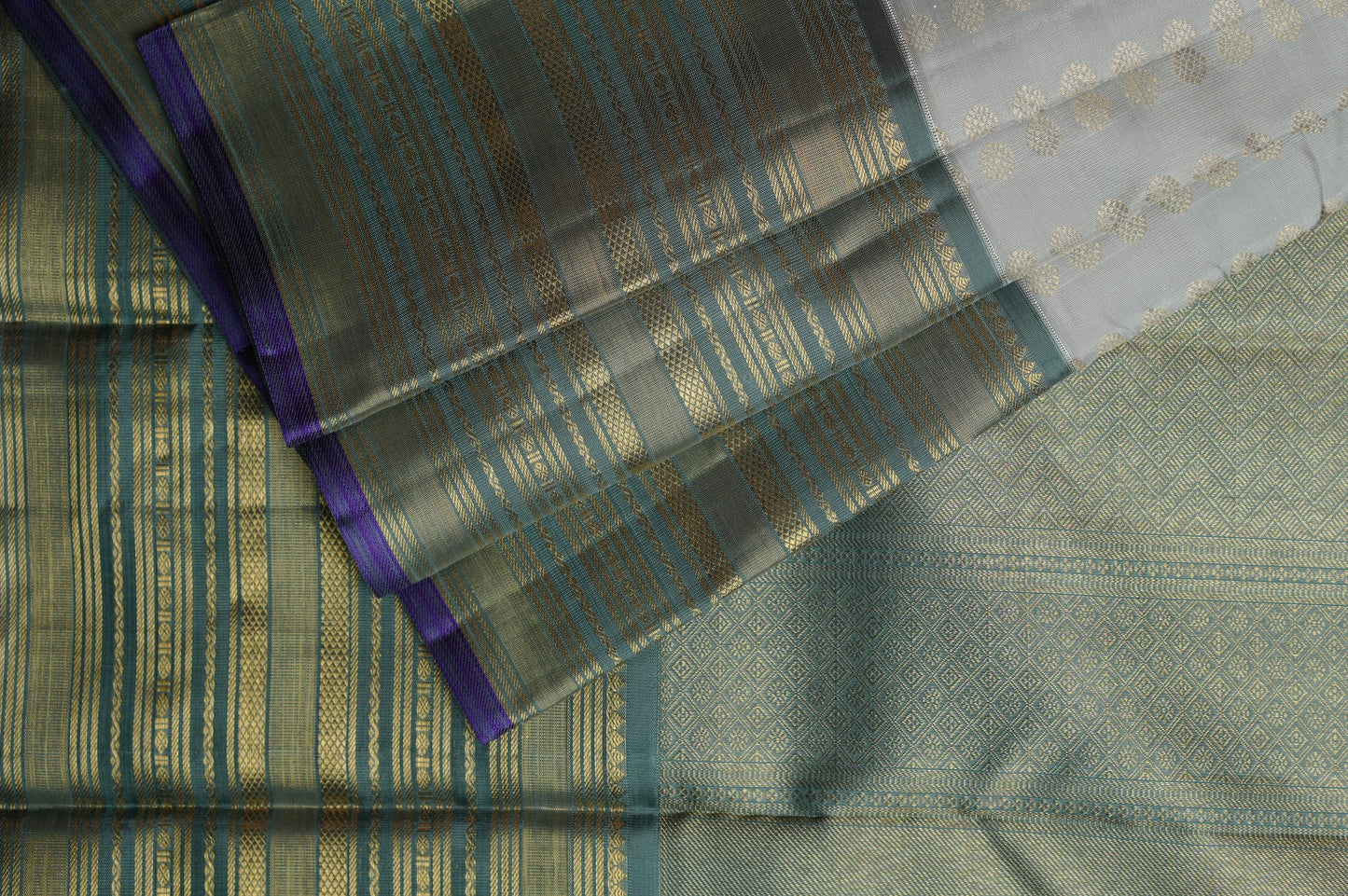 Ambaram Kanjivaram Silk Saree -AMB-GRGEGL-036 (3 Gram Gold Zari)
