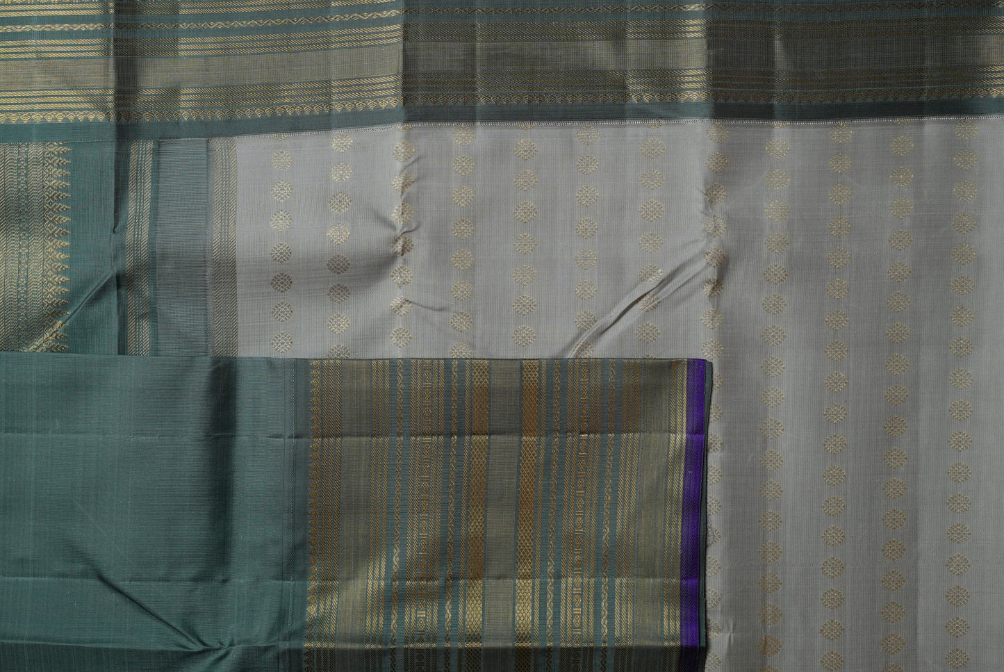 Ambaram Kanjivaram Silk Saree -AMB-GRGEGL-036 (3 Gram Gold Zari)