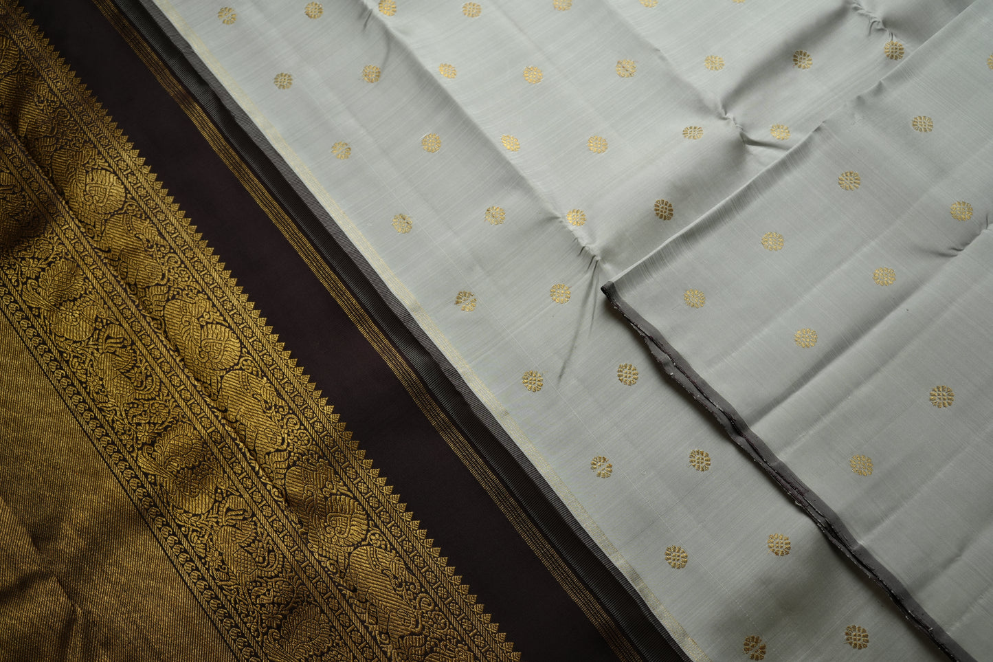 Ambaram Kanjivaram Silk Saree -AMB-MDBGD-038 (3 Gram Gold Zari)