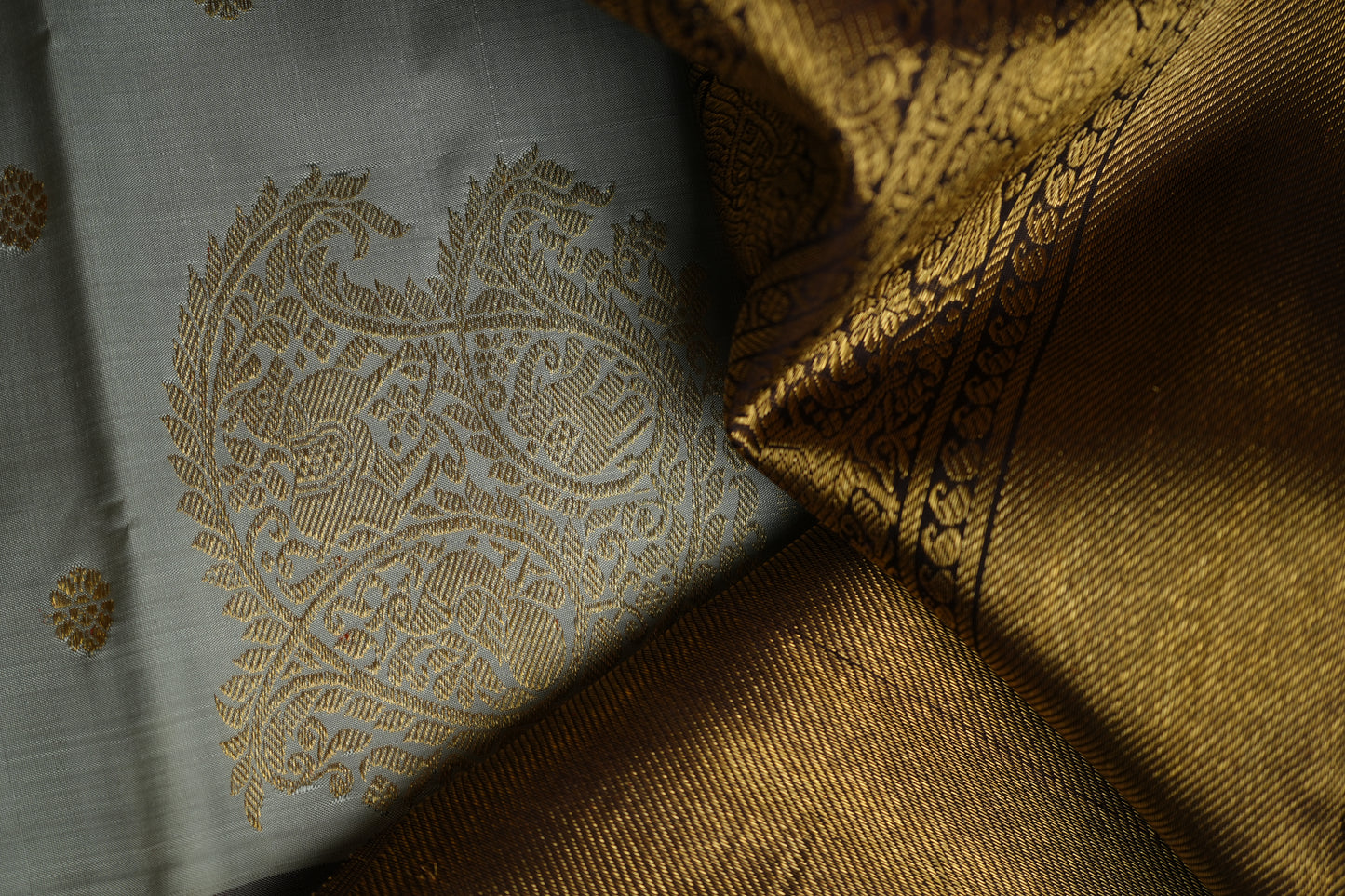 Ambaram Kanjivaram Silk Saree -AMB-MDBGD-038 (3 Gram Gold Zari)