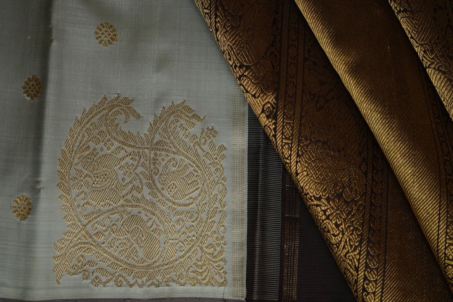 Ambaram Kanjivaram Silk Saree -AMB-MDBGD-038 (3 Gram Gold Zari)