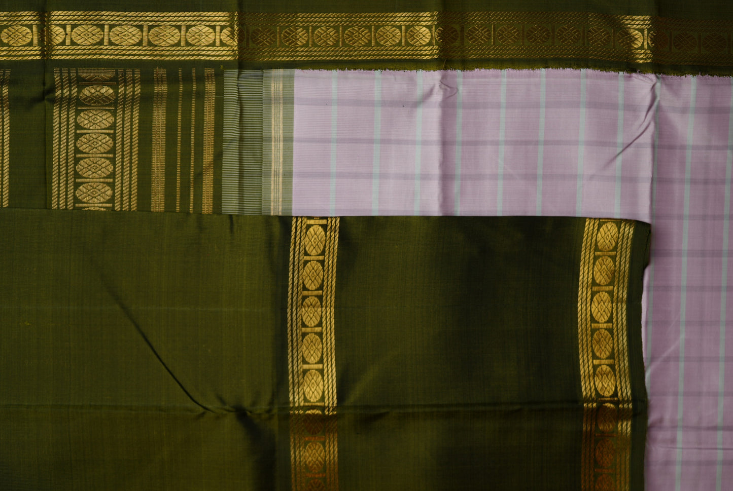 Ambaram Kanjivaram Silk Saree -AMB-GRLAGD-041 (3 Gram Gold Zari)
