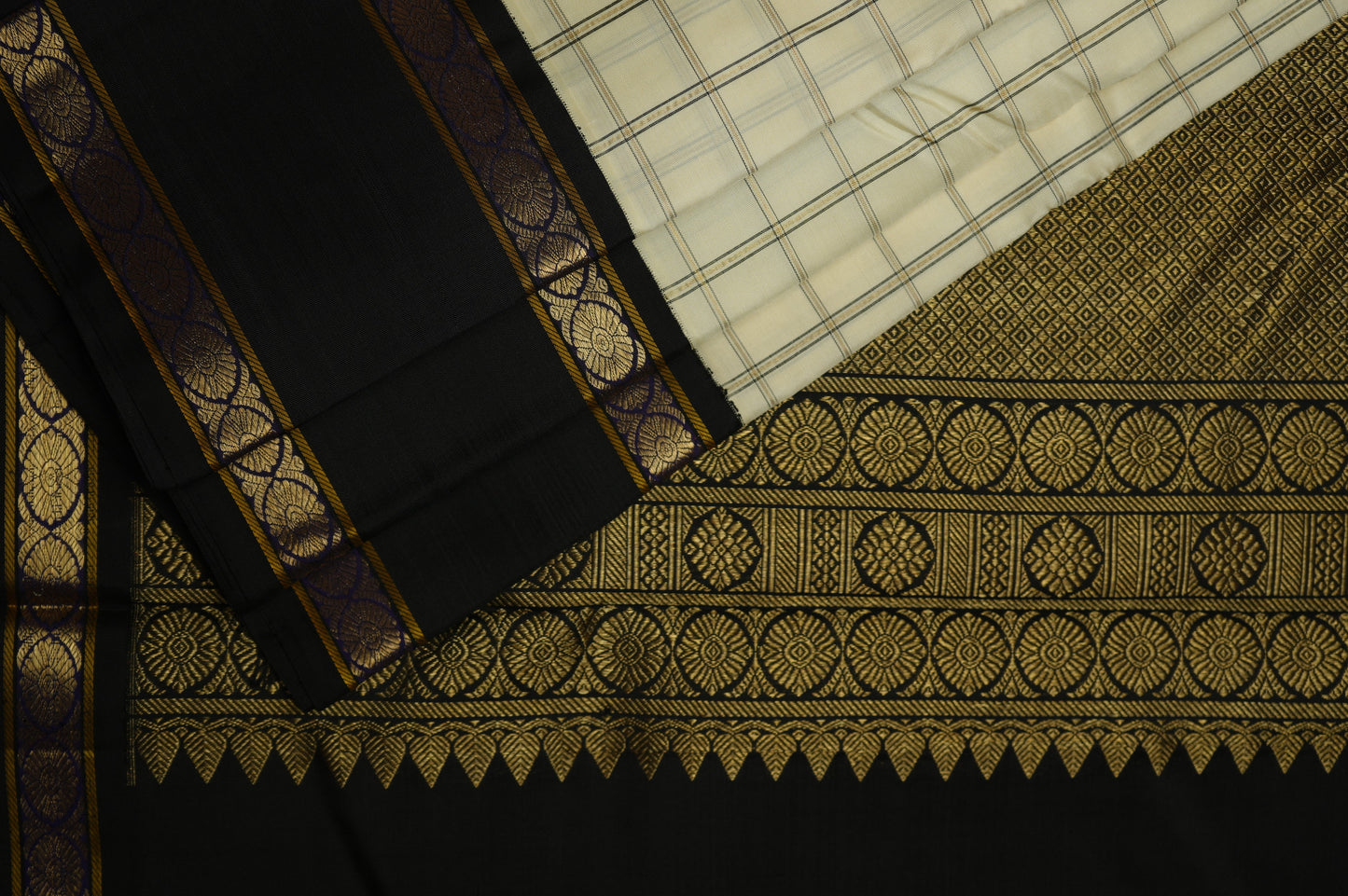 Ambaram Kanjivaram Silk Saree -AMB-BRMYL-043 (3 Gram Gold Zari)