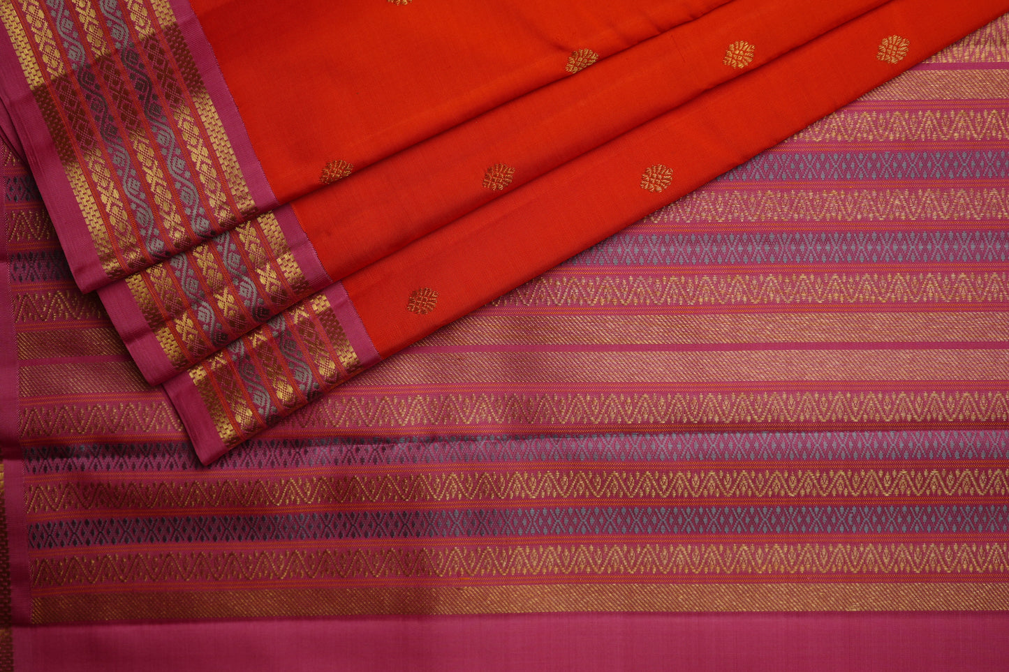 Ambaram Kanjivaram Silk Saree -AMB-RDGDPK-047 (3 Gram Gold Zari)