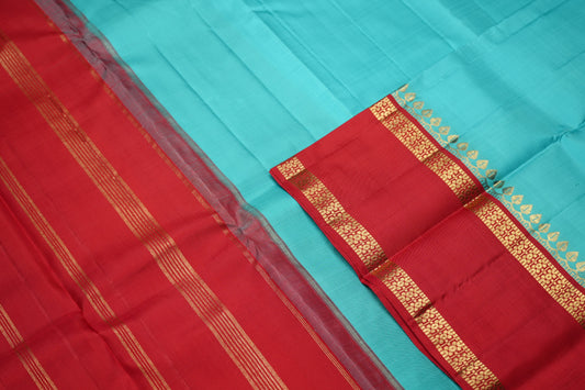 Ambaram Kanjivaram Silk Saree -AMB-TLBLRD-049 (3 Gram Gold Zari)