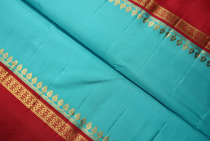 Ambaram Kanjivaram Silk Saree -AMB-TLBLRD-049 (3 Gram Gold Zari)
