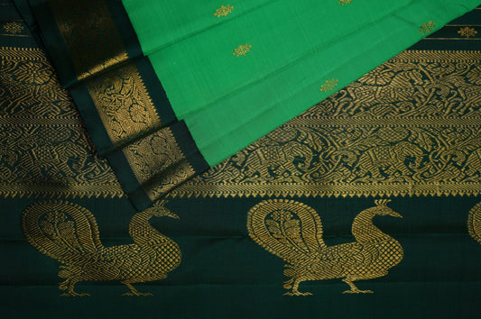 Ambaram Kanjivaram Silk Saree -AMB-PGRGD-65 (3 Gram Gold Zari)