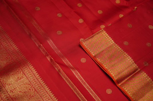 Ambaram Kanjivaram Silk Saree -AMB-RDGD-051 (3 Gram Gold Zari)