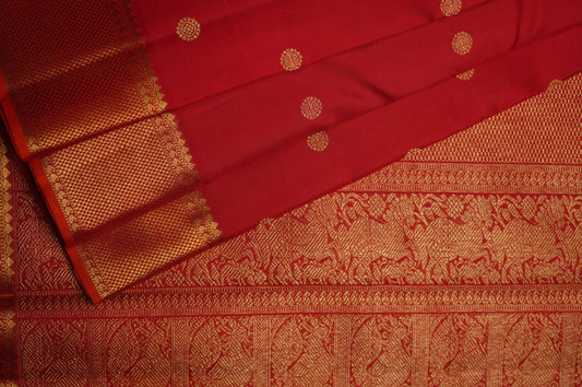 Ambaram Kanjivaram Silk Saree -AMB-RDGD-051 (3 Gram Gold Zari)