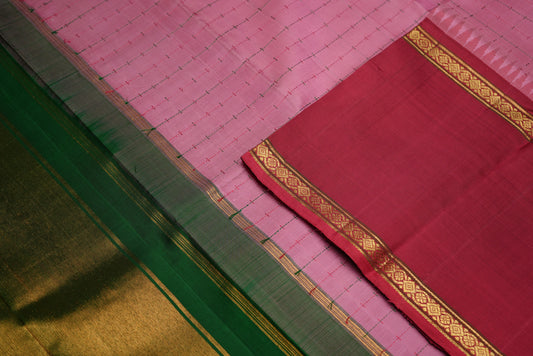 Ambaram Kanjivaram Silk Saree -AMB-TLBLRD-052 (3 Gram Gold Zari)