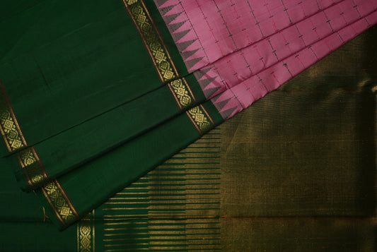 Ambaram Kanjivaram Silk Saree -AMB-TLBLRD-052 (3 Gram Gold Zari)