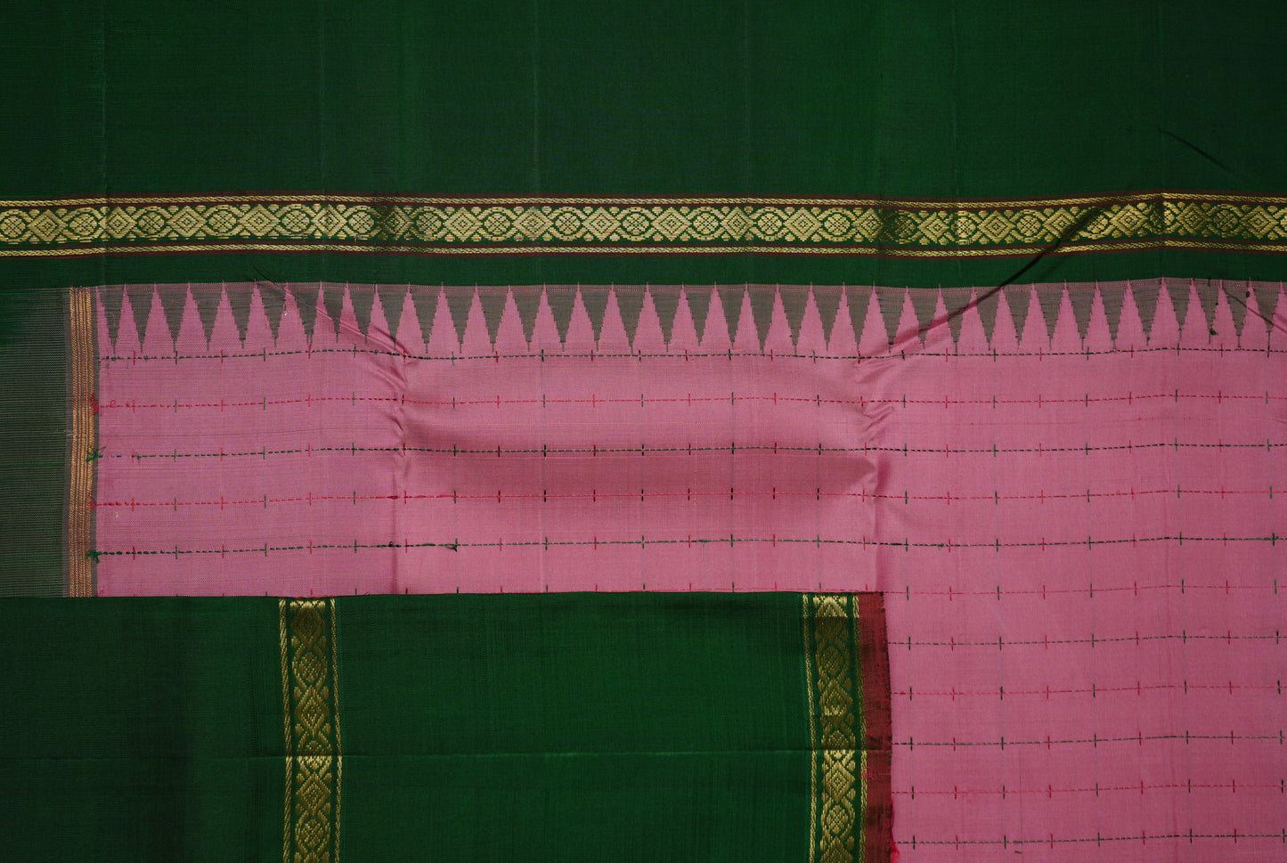 Ambaram Kanjivaram Silk Saree -AMB-TLBLRD-052 (3 Gram Gold Zari)