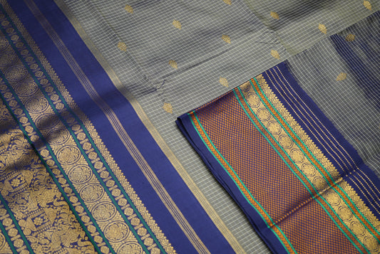 Ambaram Kanjivaram Silk Saree -AMB-NVBGRGD-067 (3 Gram Gold Zari)
