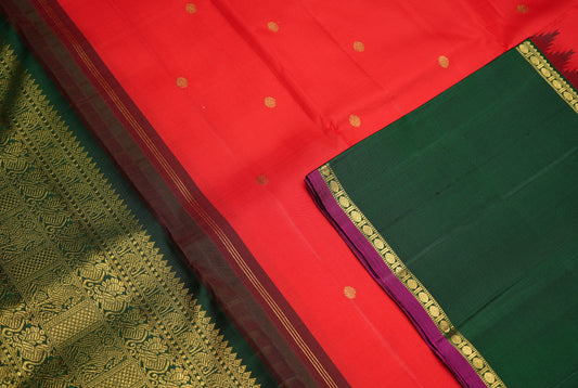 Ambaram Kanjivaram Silk Saree -AMB-CRMRD-66 (3 Gram Gold Zari)