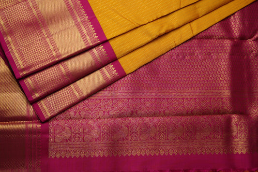 Ambaram Kanjivaram Silk Saree -AMB-MUYLME-56 (3 Gram Gold Zari)