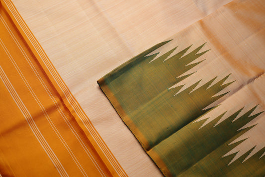 Ambaram Kanjivaram Silk Saree -AMB-MUORG-59 (3 Gram Gold Zari)