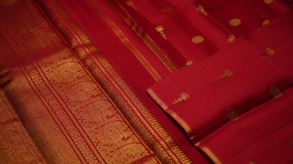 Ambaram Pure Silk Organza Kanjivaram Saree -AMB-CRMRD-064 (3 Gram Gold Zari)