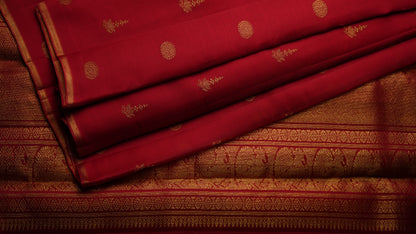 Ambaram Pure Silk Organza Kanjivaram Saree -AMB-CRMRD-064 (3 Gram Gold Zari)