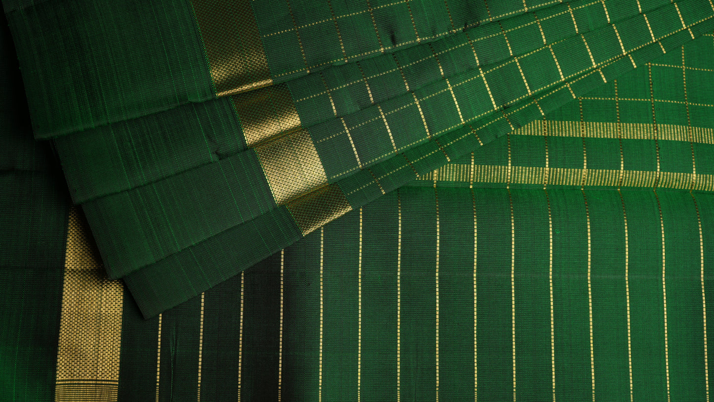 Ambaram Kanjivaram Silk Dupatta -AMB-EMEGR-01