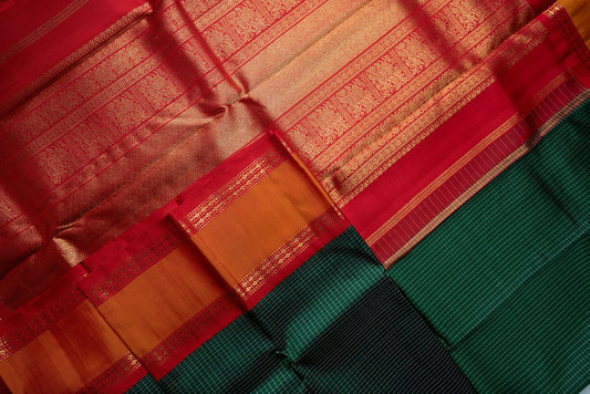 Amabaram Kanjivaram Silk Saree – AMB-GR-003 (3 Gram Gold Zari)