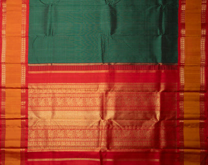 Amabaram Kanjivaram Silk Saree – AMB-GR-003 (3 Gram Gold Zari)