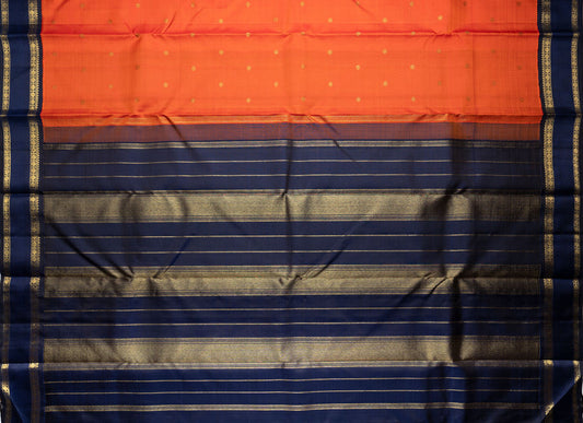 Amabaram Kanjivaram Silk Saree – AMB-ORG-011 (3 Gram Gold Zari)