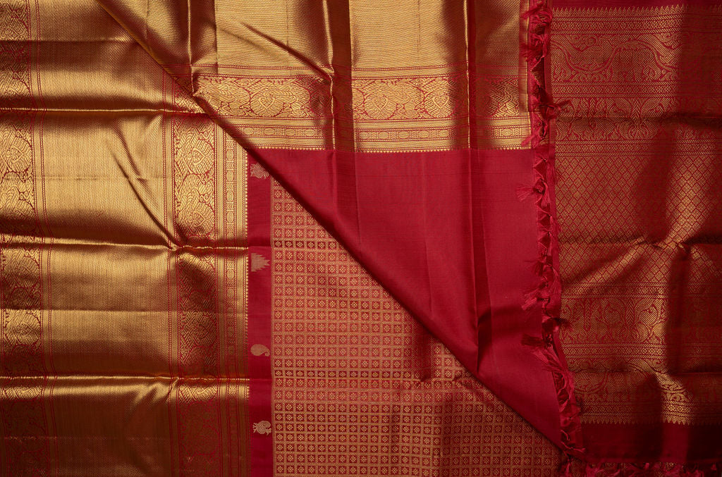 Amabaram Kanjivaram Silk Saree – AMB-GDZ-012 (5 Gram Gold Zari)