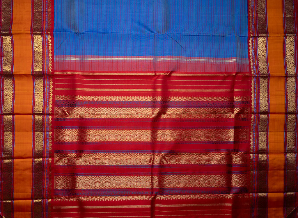 Amabaram Kanjivaram Silk Saree – AMB-BL-004 (3 Gram Gold Zari )