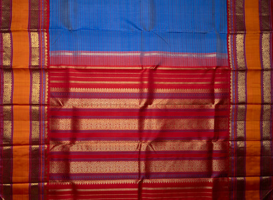 Amabaram Kanjivaram Silk Saree – AMB-BL-004 (3 Gram Gold Zari )