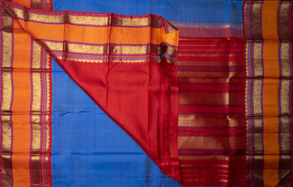 Amabaram Kanjivaram Silk Saree – AMB-BL-004 (3 Gram Gold Zari )