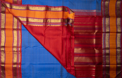 Amabaram Kanjivaram Silk Saree – AMB-BL-004 (3 Gram Gold Zari )