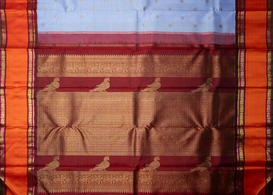Amabaram Kanjivaram Silk Saree – AMB-BL-014 (3 Gram Gold Zari)