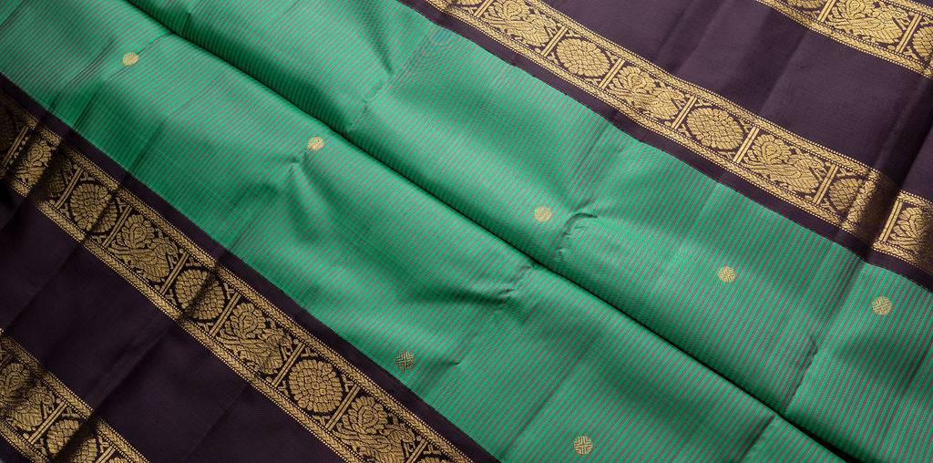 Amabaram Kanjivaram Silk Saree – AMB-GR-005 (3 Gram Gold Zari)