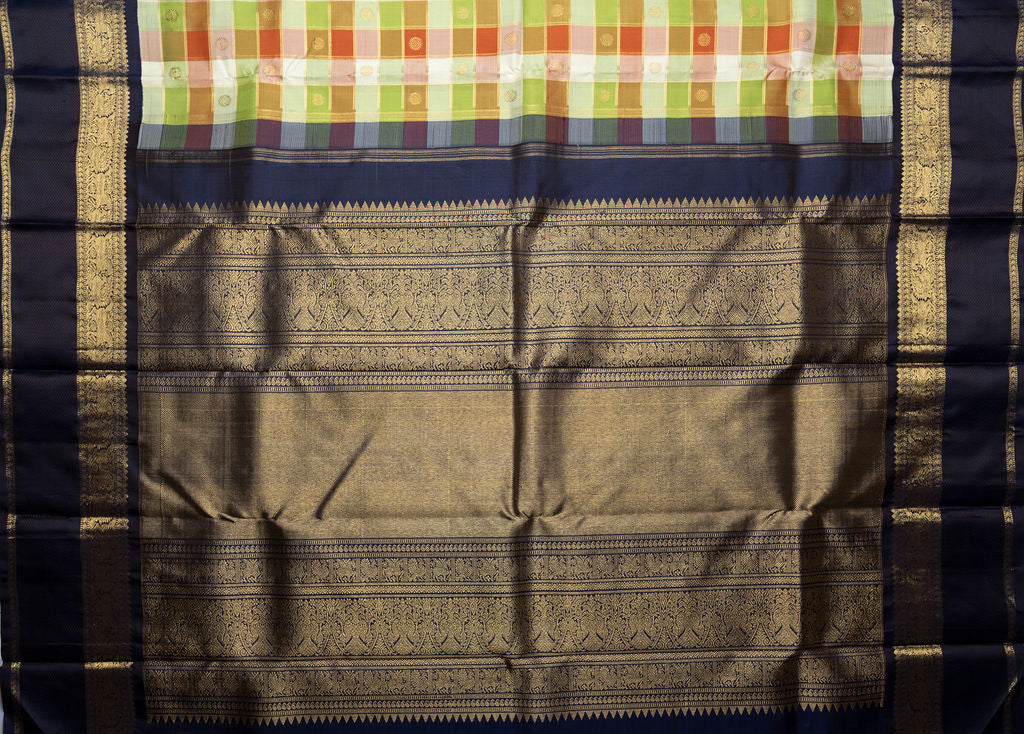 Amabaram Kanjivaram Silk Saree – AMB-Bl-002 (3 Gram Gold Zari )