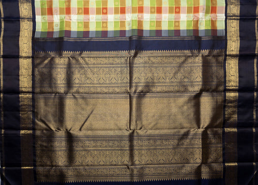Amabaram Kanjivaram Silk Saree – AMB-Bl-002 (3 Gram Gold Zari )