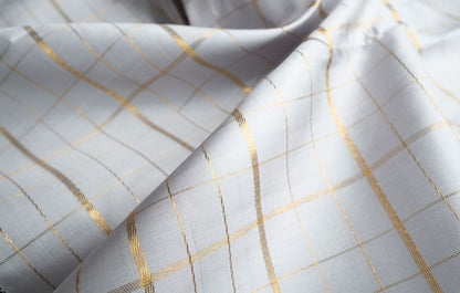 Amabaram Kanjivaram Silk Saree – AMB-WHT-013 (3 Gram Gold Zari )